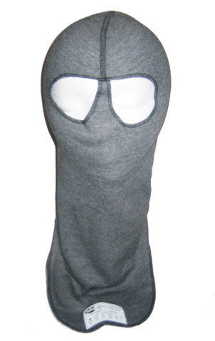 Head Sock - Dual Eyeport - SFI 3.3 - Double Layer - Moisture Wicking - Lenzing FR - Gray - One Size Fits All - Each