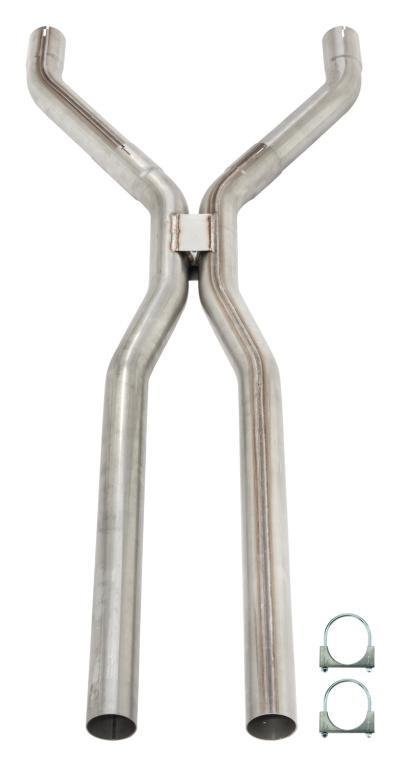 Exhaust H-Pipe - 2.5 in Diameter - Stainless - Natural - Universal - Each