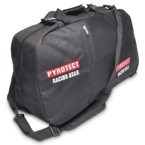 Gear Bag - 26 in Long x 12 in Wide x 13 in Deep - Zipper / Buckle Closure - Backup / Shoulder Strap - Pyrotect Racing Gear Logo - Nylon - Black - Each