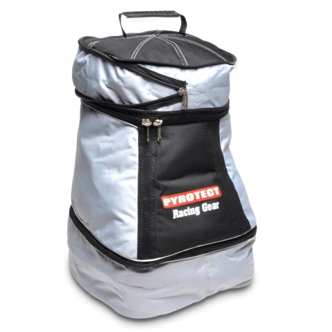 Helmet Bag - Gear Pak XXL - 4 in Expandable Top - Head and Neck Restraint Compartment - Fleece Lined - Zipper Closure - Nylon - Black / Silver - Each