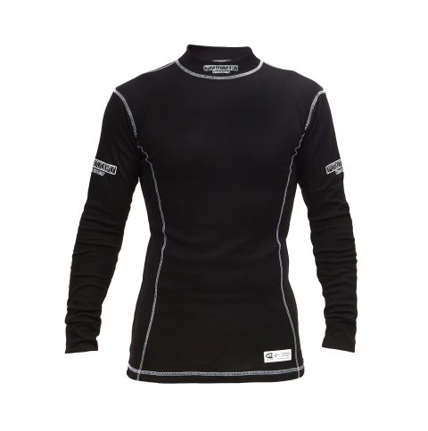 Underwear Top - Sport - SFI 3.3/1 - Long Sleeve - High Collar - Nomex - Black - X-Large - Each