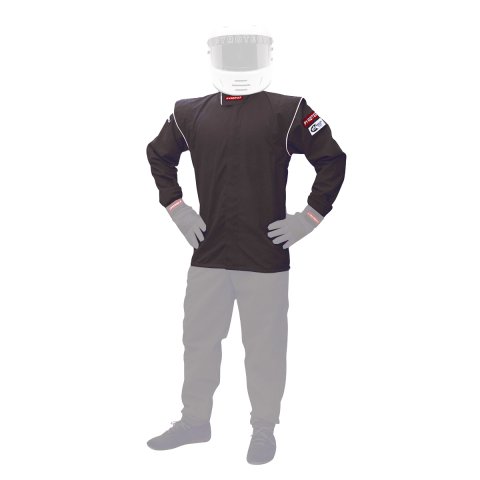 Driving Jacket - Junior Deluxe - SFI 3.2A/5 - Double Layer - Nomex - Black - Youth Medium - Each