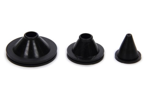 Firewall Grommet - 1 Hole - 0.75 / 1.125 / 1.625 in OD - Rubber - Black - Set of 3