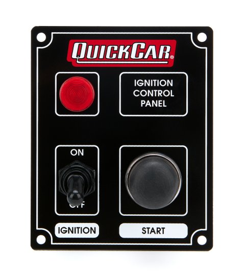 Switch Panel - Dash Mount - 3.375 x 4.25 in - 1 Toggle / 1 Momentary Button - Indicator Light - Black - Each