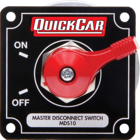 Battery Disconnect - Rotary Switch - Panel Mount - 250 Amps - 12V - Alternator Posts - Aluminum On / Off Panel - Black - Each