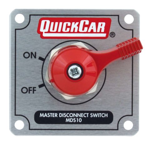 Battery Disconnect - Rotary Switch - Panel Mount - 250 Amps - 12V - Alternator Posts - Aluminum On / Off Panel - Silver - Each