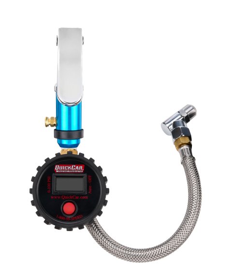 Tire Inflator and Gauge - 0-100 psi - Digital - 2-1/4 in Diameter - Black Face - Each