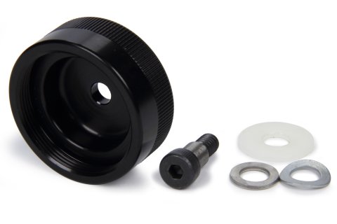 Caster / Camber Gauge Adapter - 5/16-18 in Gauge Bolt to 1-13/16-16 in Thread - Aluminum - Black Powder Coat - Wide 5 Spindle - Each