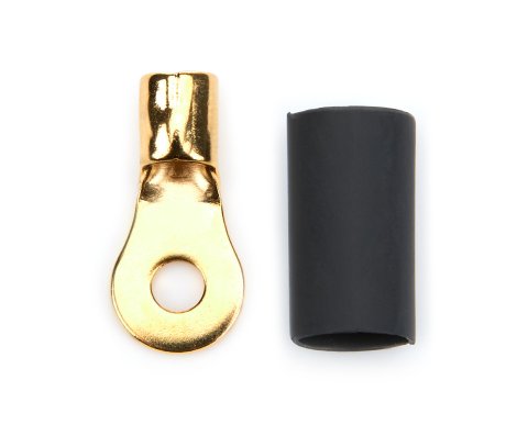 Ring Terminal - 12 Gauge Wire - Number 6 Hole - Heat Shrink Included - Copper - Kit