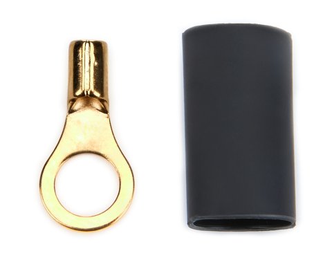 Ring Terminal - 22-16 Gauge Wire - Number 10 Hole - Heat Shrink Included - Copper - Pair