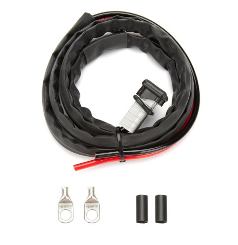 Battery Cable Kit - 8 Gauge - Cable Connector / Heat Shrink / Terminals Included - Copper - 6 ft Red / 6 ft Black - Kit