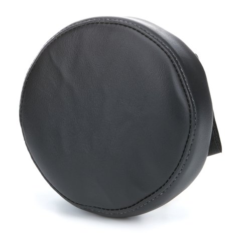 Steering Wheel Pad - 5-3/4 in OD - 2 in Thick - Round - Hook and Loop Attachment - Vinyl - Black - Each