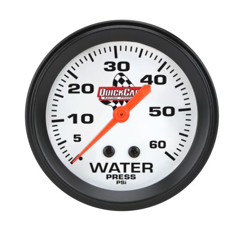 Water Pressure Gauge - Legend Series - 0-60 psi - Mechanical - Analog - Full Sweep - 2-5/8 in Diameter - White Face - Each