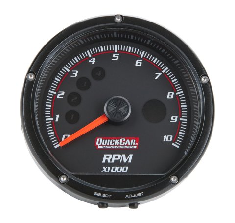 Tachometer - Redline Multi-Recall - 10000 RPM - Electric - Analog - 3 in Diameter - Dash Mount - Shift Light - Memory - Black Face - Each