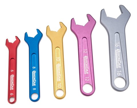 AN Wrench Set - Pro Series - Single End - 5-Piece - 6 AN to 16 AN - Aluminum - Multi Color Anodized - Kit