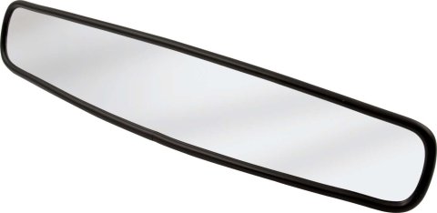 Mirror - Rear View - Wide Angle - 14 in Wide x 2.5 in Tall - Plastic - Black - Each