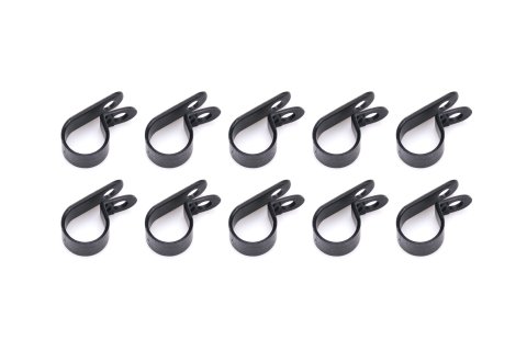 Line Clamp - Adel - 0.5 in ID - Nylon - Black - Set of 10