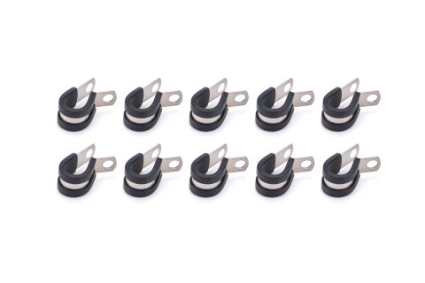 Line Clamp - Adel - 0.5 in ID - Rubber Lining - Aluminum - Set of 10
