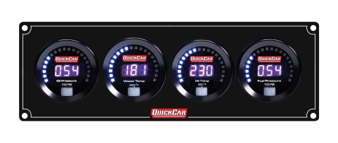 Gauge Panel Assembly - Digital Series - Digital - Oil Pressure / Water Temperature / Oil Temperature / Fuel Pressure - Black Face - Kit