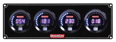Gauge Panel Assembly - Digital Series - Digital - Oil Pressure / Water Temperature / Oil Temperature / Water Pressure - Black Face - Kit
