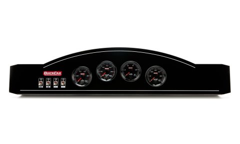 Gauge Panel Assembly - Redline - Single Ignition - Dual Pickup - Fuel Pressure / Oil Pressure / Water Temperature / Water Pressure - 2-5/8 in Diameter - Black Face - Kit