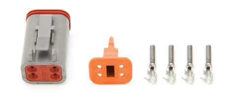 Electrical Connector - Deutsch Connector - Female - 4 Pin - Housing / Pins / Wedge Locks - Each