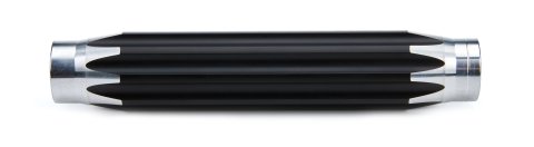 Suspension Tube - Scalloped - 6.5 in Long - 3/4-16 in Female Thread - Aluminum - Black Anodized / Natural - Each