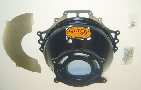 Bellhousing - Block Plate - Hardware Included - Steel - Black Paint - Various Transmissions - Chevy V8 - Kit
