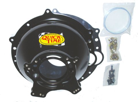 Bellhousing - QuickTime - Hardware Included - SFI 6.1 - Steel - Black Paint - GM LS-Series to Ford T5 - GM LS-Series - Kit