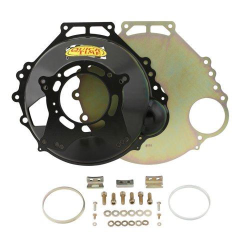 Bellhousing - Block Plate - Hardware Included - Steel - Black Paint - TKO / TR3550 / T5 Transmission - Small Block Ford - Kit