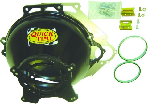 Bellhousing - Block Plate - Hardware Included - Steel - Black Paint - Ford TKO 500-600 / TR3550 / T5 - Ford Modular - Kit