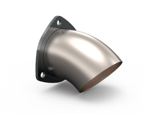 Exhaust Turn Down - Bolt-On - 3-1/2 in Diameter - 3-Bolt - Adjustable - Stainless - Polished - Each