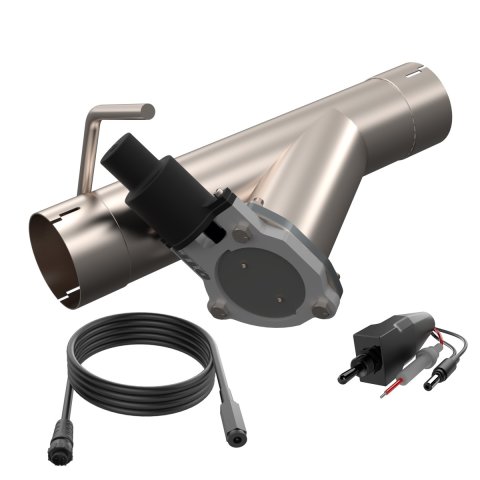 Exhaust Cut-Out - Aggressor - Electric - Clamp-On - Single - Stainless - Natural - GM Fullsize Truck 2020-24 - Kit