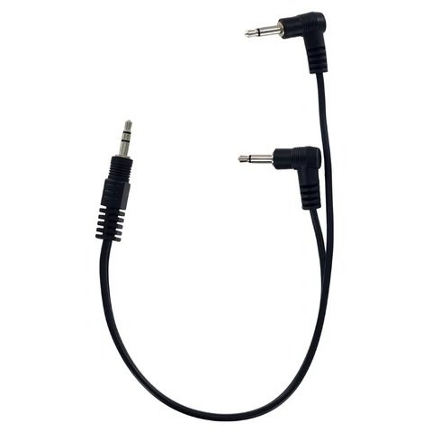 Adapter Cable - Splitter - 1/8 in Male Jack to Dual 1/8 in Male Jacks - Mono - Each
