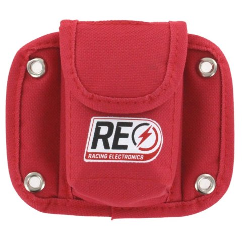 Storage Pouch - Receiver - Wire Tie Mount - Nylon - Red - Racing Electronics Receivers - Each
