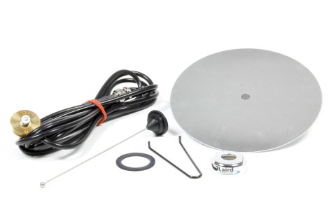 Antenna - 6 in Tall - Roof Mount - 9 ft Cable - Stainless - Polished - Racing Electronics Systems - Kit