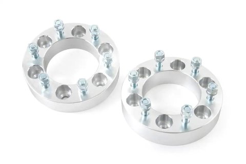Wheel Spacer - 6 x 5.50 in Bolt Pattern - 1.5 in Thick - Aluminum - Clear Anodized - GM Fullsize Truck 1977-87 - Pair