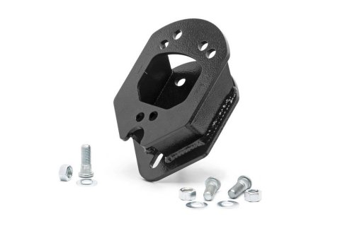 Spare Tire Carrier Spacer - Heavy Duty - Tailgate Mount - Max Tire Size 33 in - Steel - Black Powder Coat - Jeep Wrangler JK / TJ / YJ 1987-2018 - Each