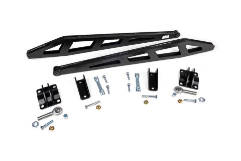 Traction Bars - Bolt-On - Brackets / Hardware - Steel - Black Powder Coat - GM Fullsize Truck 2007-18 - Kit