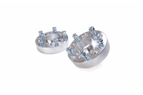 Wheel Spacer - 5 x 4.50 to 5 x 5 in Bolt Pattern - 1.5 in Thick - Aluminum - Natural - Pair