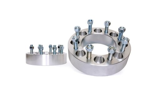 Wheel Spacer - 8 x 6.50 in Bolt Pattern - 2 in Thick - Aluminum - Natural - Pair