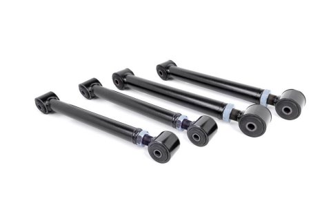 Control Arm - Tubular - Lower / Upper - Rubber Bushings - Steel - Black Powder Coat - 4WD - Dodge Ram Fullsize Truck 2003-07 - Pair