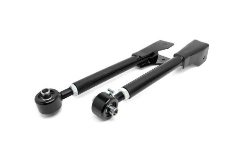 Control Arm - X-Flex - Tubular - Upper - Steel Bushings - Steel - Black Powder Coat - Jeep Cherokee XJ / Comanche MJ / Wrangler TJ 1984-2006 - Pair