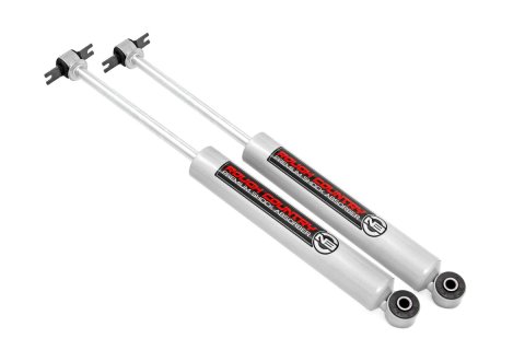 Shock - N3 Series - Monotube - 13.57 in Compressed / 24.40 in Extended - 2.12 in OD - Steel - Silver Paint - Rear - 0 to 3 in Lift - Jeep Wrangler TJ 1997-2006 - Pair