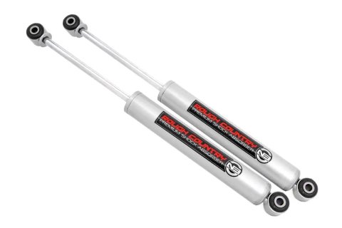 Shock - Premium N3 - Monotube - 16.61 in Compressed / 28.03 in Extended - 2.12 in OD - Steel - Metallic Silver Paint - 0 to 3 in Lift - Rear - Ram Fullsize Truck 2010-13 - Pair