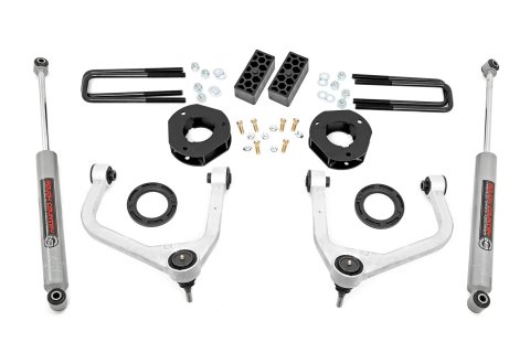 Suspension Lift Kit - 3.5 in Lift - Ball Joints / Blocks / Control Arms / Hardware / Shocks / Spacers - GM Fullsize Truck 2019-24 - Kit