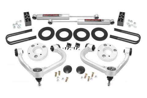 Suspension Lift Kit - 3 in Lift - Control Arms / Hardware / Blocks / Shocks / Strut Spacers - Ford Fullsize Truck 2021-23 - Kit