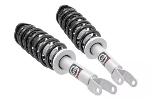 Suspension Leveling Kit - 2-1/2 in Lift - Coil Springs / Struts / Mounting Plate - Front - Dodge Ram Fullsize Truck 2006-08 - Pair