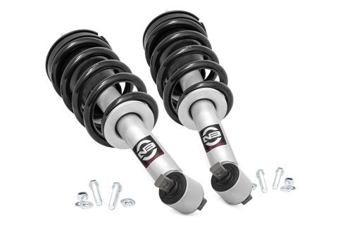 Suspension Leveling Kit - 2 in Lift - Coil Springs / Hardware / Spacers - Steel - Black Powder Coat - GM Fullsize Truck 2014-18 - Pair