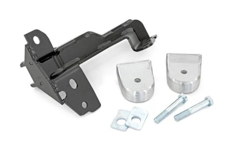 Track Bar Bracket - Relocation - Coil Spacers Included - Steel - Black Powder Coat - 2 in Lift - Ford Fullsize Truck 2017-22 - Kit